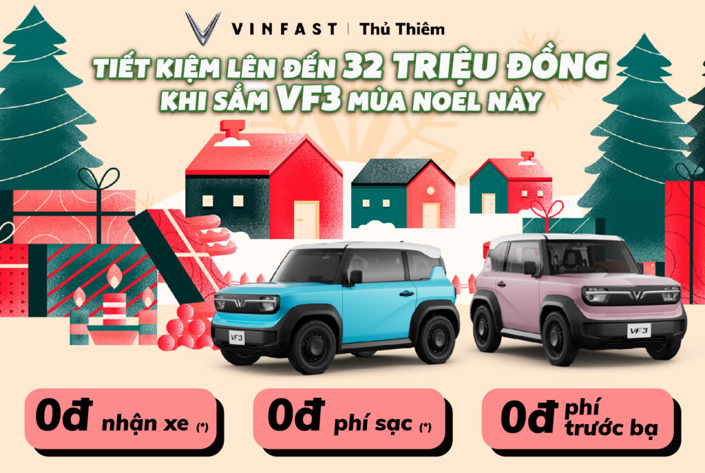 Tiết Kiệm Đến 32 Triệu Khi Sắm VF3 Mùa Noel Này